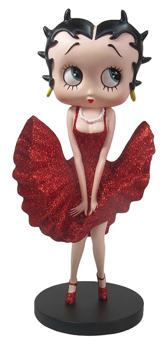 Betty Boop Cool Breeze Red Glitter - Click Image to Close
